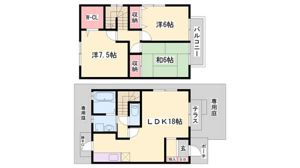 土山駅 バス12分  天満小学校前下車：停歩4分 1階の物件間取画像